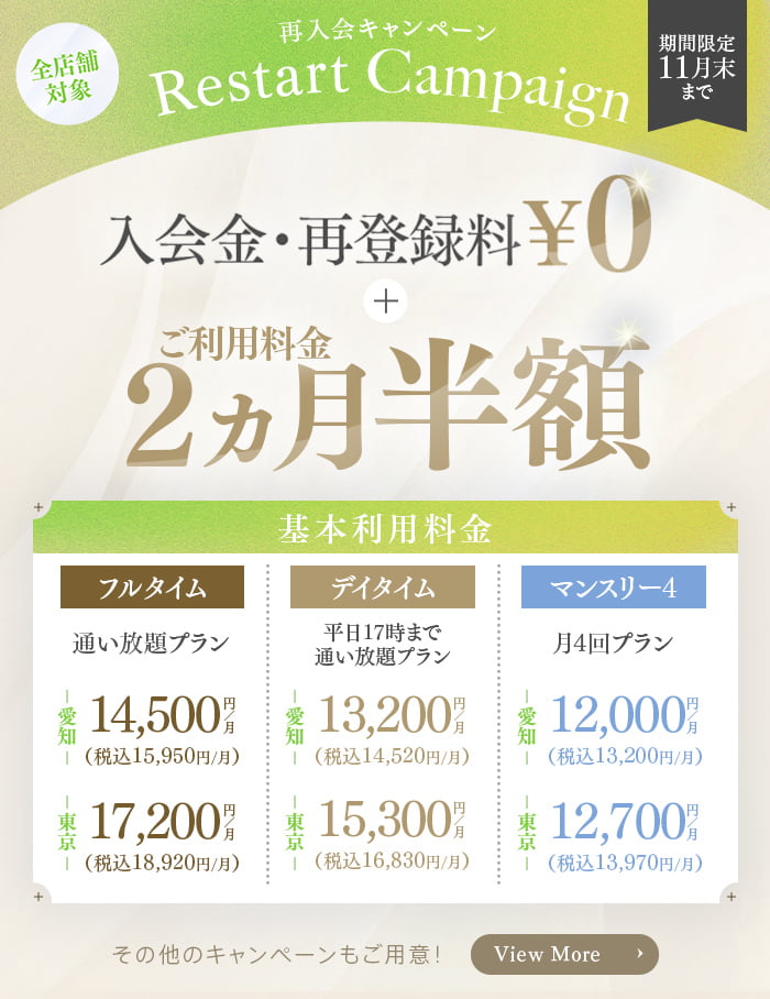 再入会キャンペーン